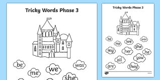 When used alongside our invaluable free worksheets and resources, our abc books can work wonders for enhancing phonic development. Phase 3 Tricky Word Stepping Stone Colouring Worksheet Worksheet