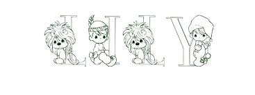 Bring colors to your life with these tender images we would like to offer you and have fun when coloring them! Coloring Page First Name Lily