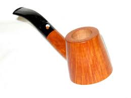 CAVICCHI UNSMOKED 4-CCCC POKER SHAPED PIPE W SIZZLING STRAIGHT GRAIN -  PIPESTUD | #1817281979