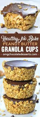 No Bake Peanut Butter Granola Cups Great Vegan Snack Recipe Snacks Health Desserts Peanut Butter Granola