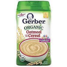Gerber Organic Single Grain Oatmeal Baby Cereal 8 Oz Walmart Com Baby Cereal Organic Baby Cereal Organic Oatmeal