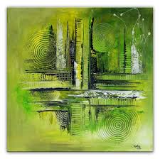 Burgstaller Original Gemalde Verirrt Grun Gelb Abstrakte Kunst Bild Malerei Abstrakte Kunst Bilder Abstrakte Malerei Abstrakt