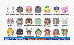 Download Fortnite Svg File Digital Cricut Dxf Png Clipart Eps Fortnite Character Faces Png Fortnite Skull Trooper Png Free Transparent Png Images Pngaaa Com