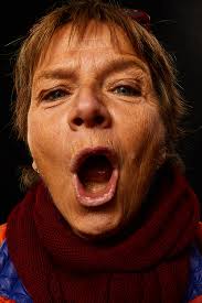 Corinne Jacob schreit gegen den Westast