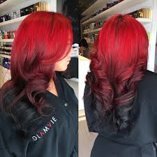Ooooh reverse red and black ombre, i like! 48 Looks With Reverse Ombre Hair Color Pictures 2018