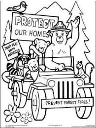 An Illustrated Coloring Page Smokey Bear Protect Your Home Bear Coloring Pages Smokey The Bears Camping Coloring Pages