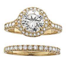 .home decor bargains jewelry and sets collections down alternative bed in account featured at target victorian bedding sets. Fingerhut Tiara 10k Gold Round Cz Halo Bridal Set Wedding Rings Diamond Rings Rings
