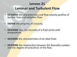Lesson 21 Laminar And Turbulent Flow Fluid Mechanics Reynolds Number Fluid