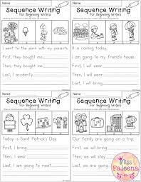 March Sequence Writing Contains 30 Pages Of Narrative Prompts Worksheets Students Will Obser Sequence Writing Kindergarten Writing Prompts Writing Worksheets
