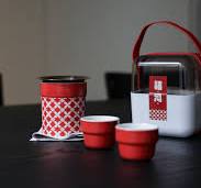 Red Portable Portable Tea Set