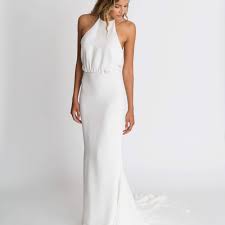 My dress has a halter and a deep v (i'm very small chested so i won't be falling wedding: High Neck Wedding Dresses 41 Elegant Options For Every Style