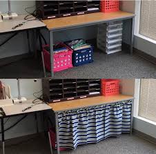 Hide Under Table Storage With Curtain On A Tension Rod Yes Classroom Curtains Classroom Storage Classroom Decor