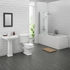 Carries forward the shape of the tomettes from the kitchen, but small and marble. 7 Traditional Bathroom Ideas Victorian Plumbing
