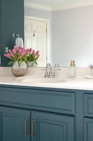 Here's how to paint your outdated bathroom vanity step by step. Bathroom Refresh Update With Paint Deeply Southern Home