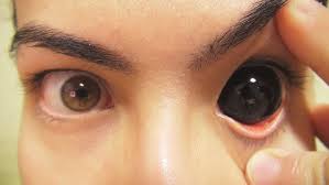 Image result for black sclera contacts