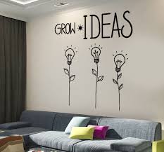 Wall Decal Motivation Quotes Grow Ideas Creative Flower Home Interior Z4015 Decoracioninteriores Office Wall Design Home Decor Quotes Office Wall Decor