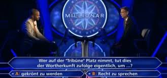 Die bekanntgabe erfolgt dabei entweder mündlich durch den moderator oder per. Die Tribunen Frage Bei Wer Wird Millionar