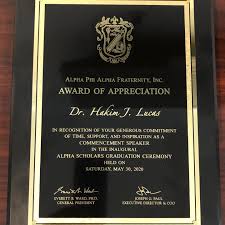Thank you to General President Dr Everett B. Ward, Exec. Dir. /COO Joseph  G.Paul and all of my Brothers of Alpha Phi Alpha Fraternity, Inc. for the  opportunity to serve as Commencement