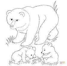 Bear Mother And Bear Cubs Coloring Page From Brown Bears Category Select From 28436 Printable Crafts Bear Coloring Pages Animal Coloring Pages Coloring Pages
