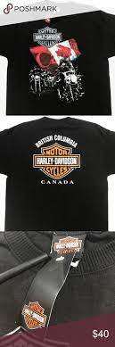 Nwt Harley Davidson Canada Britush Columbia Tee Harley Davidson Harley Davidson Shirt Tees