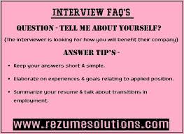 How to answer the tell me about yourself interview question. Interview Questions And Answers Posts Facebook