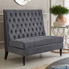 Banquette seating is a fixed type of seating which incorporates a bench so is commonly known as this style of seating can change the way your venue looks and feels and provide a striking focal point. Silver Grey Velvet Tufted Upholstered Banquette Bench 49 X 29 X 41 On Sale Overstock 15805824