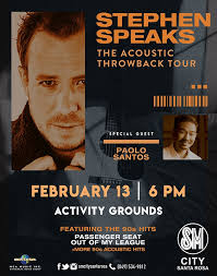 Stephen Speaks and Paolo Santos is coming to SM City Santa Rosa