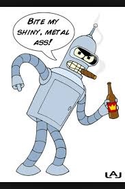 Bender Futurama Bite My Shiny Metal I Bender America Dad Funny Futurama