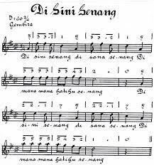 Belajar Seni: Not Angka Lagu Disini Senang Disana Senang
