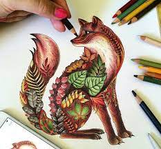 An inky quest and coloring book (activity books, mindfulness and meditation, illustrated floral prints) september fox from the enchanted forest coloring book of johanna basford saved by duygu dagli Fox Enchanted Forest Enchanted Forest Coloring Enchanted Forest Coloring Book Johanna Basford Enchanted Forest