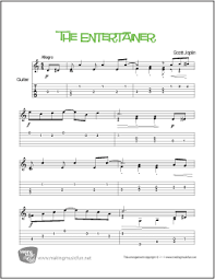 Written for xylophone, vibes or bells and marimba, the true historic ragtime music is clearly presented throughout. The Entertainer From The Sting Easy Guitar Sheet Music