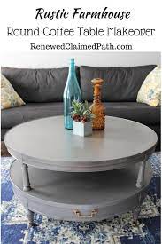 Rustic Farmhouse Round Coffee Table Makeover Coffee Table Makeover Round Coffee Table Makeover Rustic Home Interiors