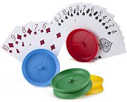 Next, have them mod podge or glue the top of it. Amazon Com Brybelly 4 Pack Card Holders For Playing Cards Hands Free Circular Shape Holds 10 12 Playing Cards Plastic Adult Childrens Accessory For Family Card Game Nights Poker Parties And Trading Card Games Toys