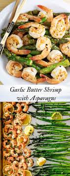 Garlic Butter Shrimp With Asparagus Shrimp And Asparagus Asparagus Recipe Asparagus Recipes Healthy