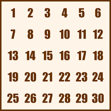 printable numbers 1 30 printable numbers printables how to memorize things