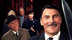 Torture Garden" 1967. A great cast makes this worthwhile. Outstanding, as  ever, Peter Cushing (check his index finger) and the great Jack Palance.  Especially I enjoyed Michael Ripper going berserk.