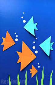 Easy Fish Origami Red Ted Art Make Crafting With Kids Easy Fun Easy Origami For Kids Origami Fish Easy Origami Fish