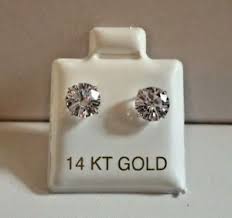See more ideas about stunning earrings, stud earrings, diamond earrings studs. 1 Cts Round Flawless Man Made Diamond Stud Earrings 14k Solid White Gold Ebay