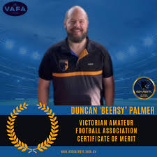 At tonight's VAFA Season Launch much loved Panther Duncan Palmer was  recognised with one of the VAFA's highest honours