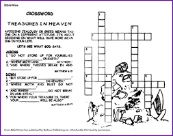 Click the manna from heaven coloring pages to view printable version or color it online (compatible with ipad and android tablets). Treasures In Heaven Crossword Puzzle Kids Korner Biblewise