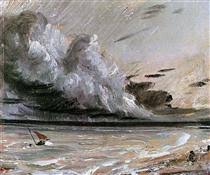 This marine painting is showing a romantic era's painter's depiction of a snowstorm on water at its best, fully developing the bold, daring romantic fantasy of turner. Snow Storm Steamboat Off A Harbour S Mouth C 1842 J M W Turner Wikiart Org
