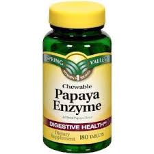 Spring Valley Chewable Papaya Enzyme Complex Tablets 180 Count Walmart Com Digestive Health Digestive Enzymes Papaya Enzyme