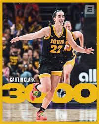ESPN - CAITLIN CLARK IS HER 👑 Clark becomes the first player in Division I  history, women's or men's, with 3,000 points, 750 rebounds and 750 assists  🔥 Iowa Women's Basketball | Facebook