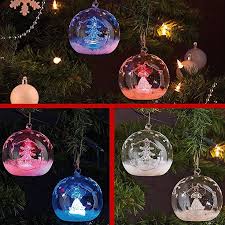 Lunartec Weihnachtskugeln Mundgeblasene Led Glas Ornamente In Kugelform 2er Set Led G Dekoration Weihnachtsbaum Weihnachten Dekoration Weihnachtsbaumschmuck