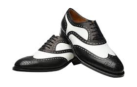 1940s Mens Shoes Mens Vintage Shoe History Royal Wind Geninue Leather Spectator Shoes Mens Black White Lace Up Win Dress Shoes Men Spectator Shoes Dress Shoes