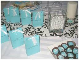 The desert table featured only the most elegant deserts in shades of tiffany blue. Tiffany Themed Party For A Baby Shower