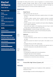 Server Resume Samples 20 Writing Tips