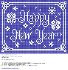 Free and good quality counted cross stitch patterns to print. Happy New Year White On Blue Colourway Christmas Cross Stitch Cross Stitch Freebies Cross Stitch Patterns Free