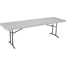 Lifetime 80175 Fold In Half Utility Table Almond 8 Foot Folding Table Fold In Half Table Lifetime Tables