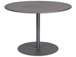 Woodard Wrought Iron Ada 42 Wide Round Dining Table With Umbrella Hole 13l3ru42 Wrought Iron Table Round Dining Table Patio Dining Table